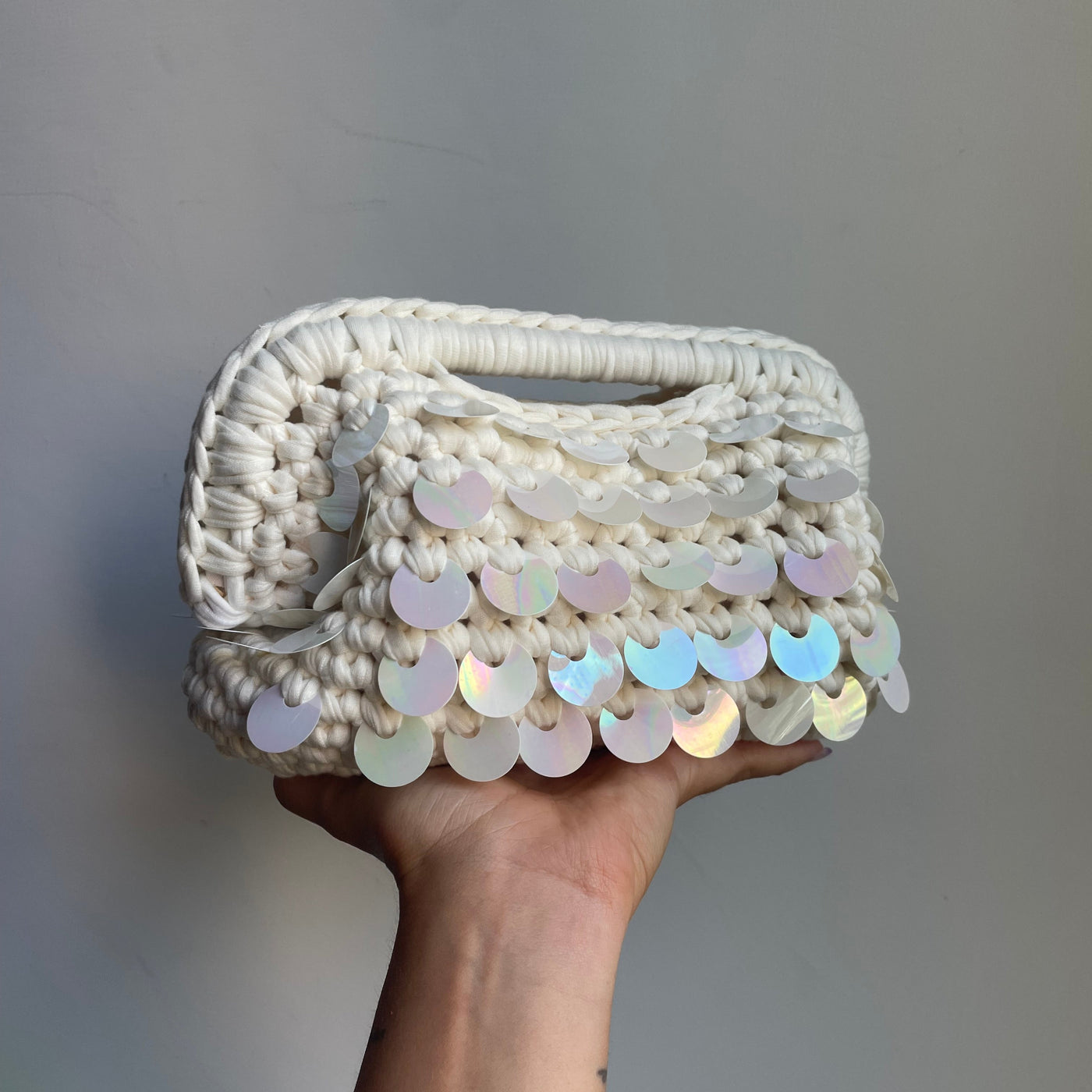 MONCRÌ Sequins White