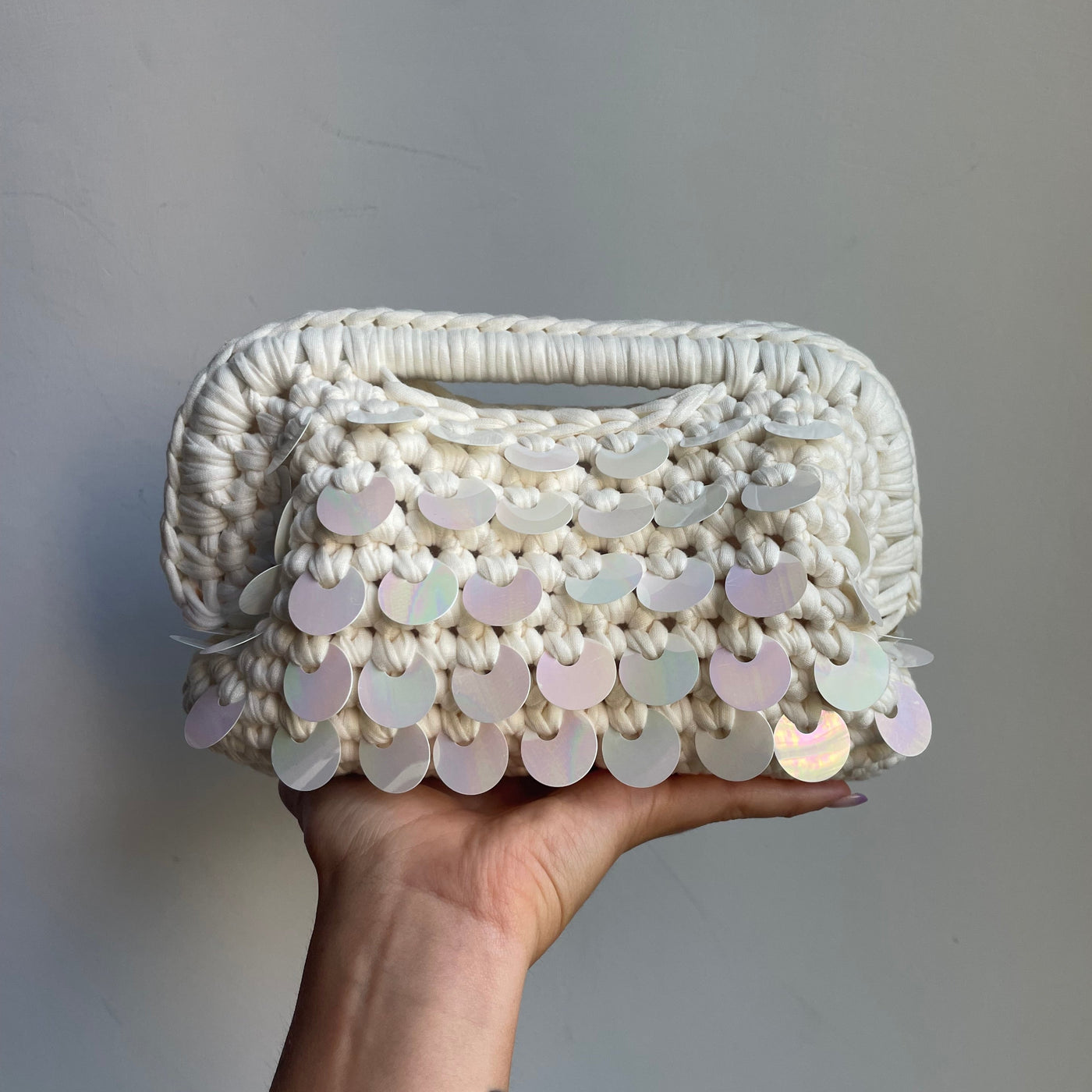 MONCRÌ Sequins White